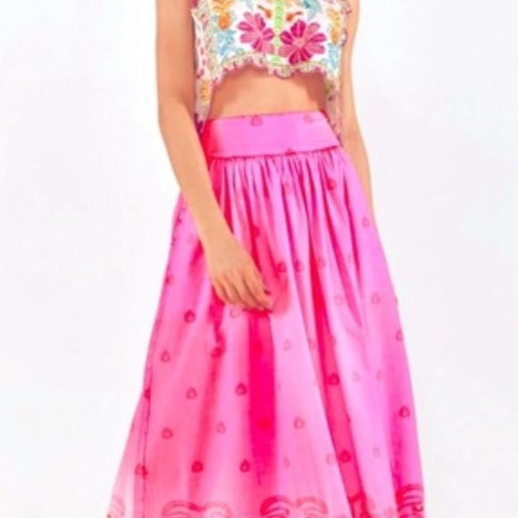 FARM Rio Richelieu Neon Pink Maxi Skirt (Medium) - Picture 5 of 8